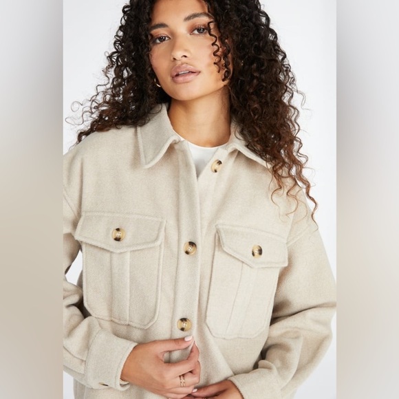 Just fab Wool Blend Boyfriend Shacket NWT MEDIUM - Picture 5 of 11